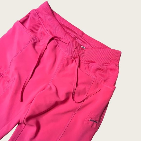 Cherokee Infinity Carmine Pink Scrubs Pants Joggers Women’s XS Petite - Picture 9 of 9